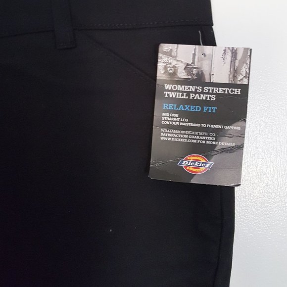 DICKIES NWT Women Stretch Twill Pants Sz 18 Relax Fit - Picture 2 of 7